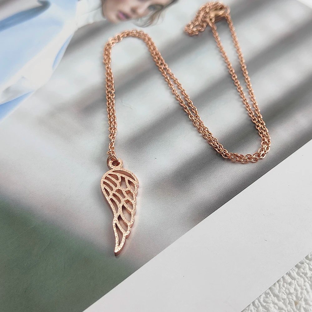 Angel Wing Charm Necklace - Hidden Forever