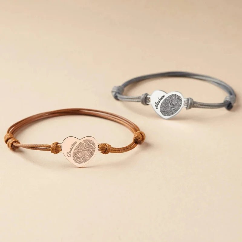 Custom Fingerprint Bracelet - Hidden Forever