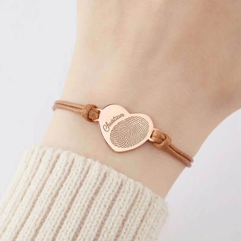 Custom Fingerprint Bracelet - Hidden Forever