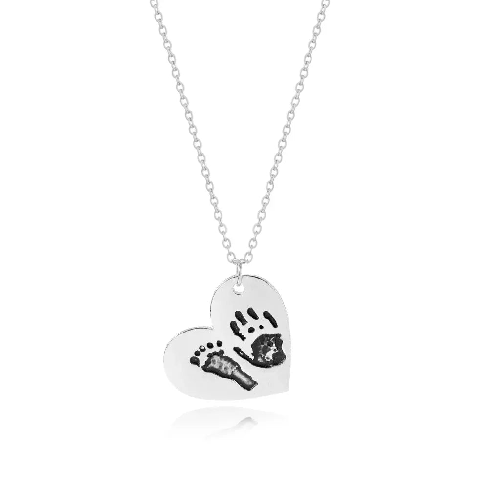 Custom Fingerprint Necklace with Engraved Name - Hidden Forever