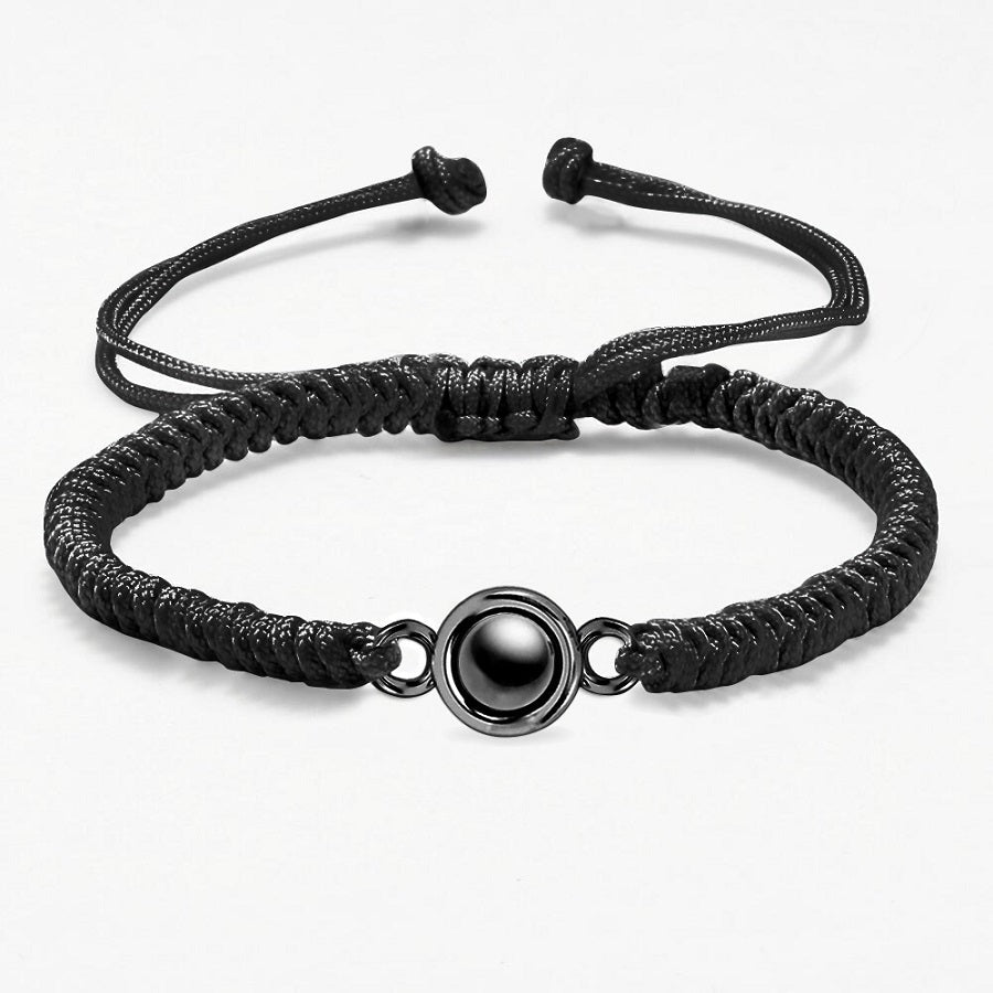 Custom Hidden Projection Photo Braided Bracelet - Hidden Forever