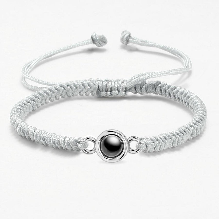 Custom Hidden Projection Photo Braided Bracelet - Hidden Forever