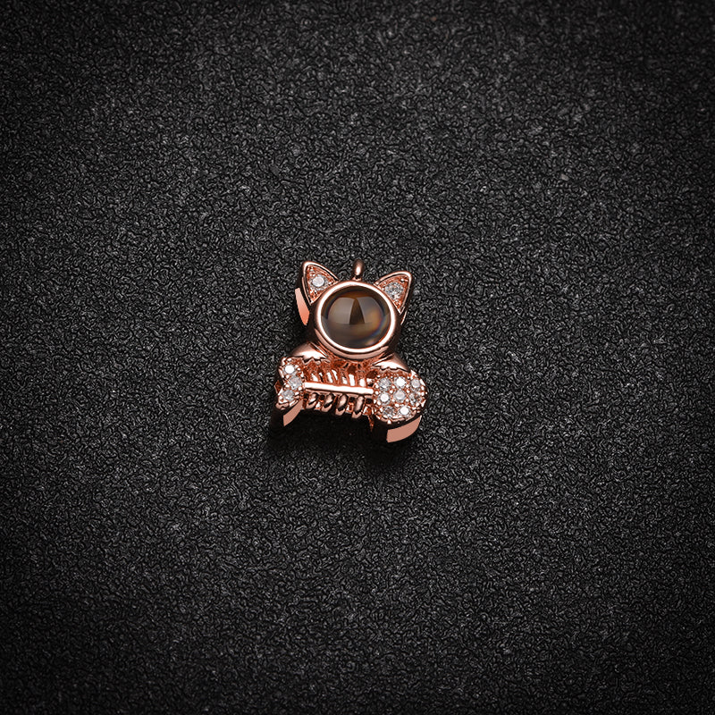 Custom Kitty Catch Hidden Photo Necklace - Hidden Forever