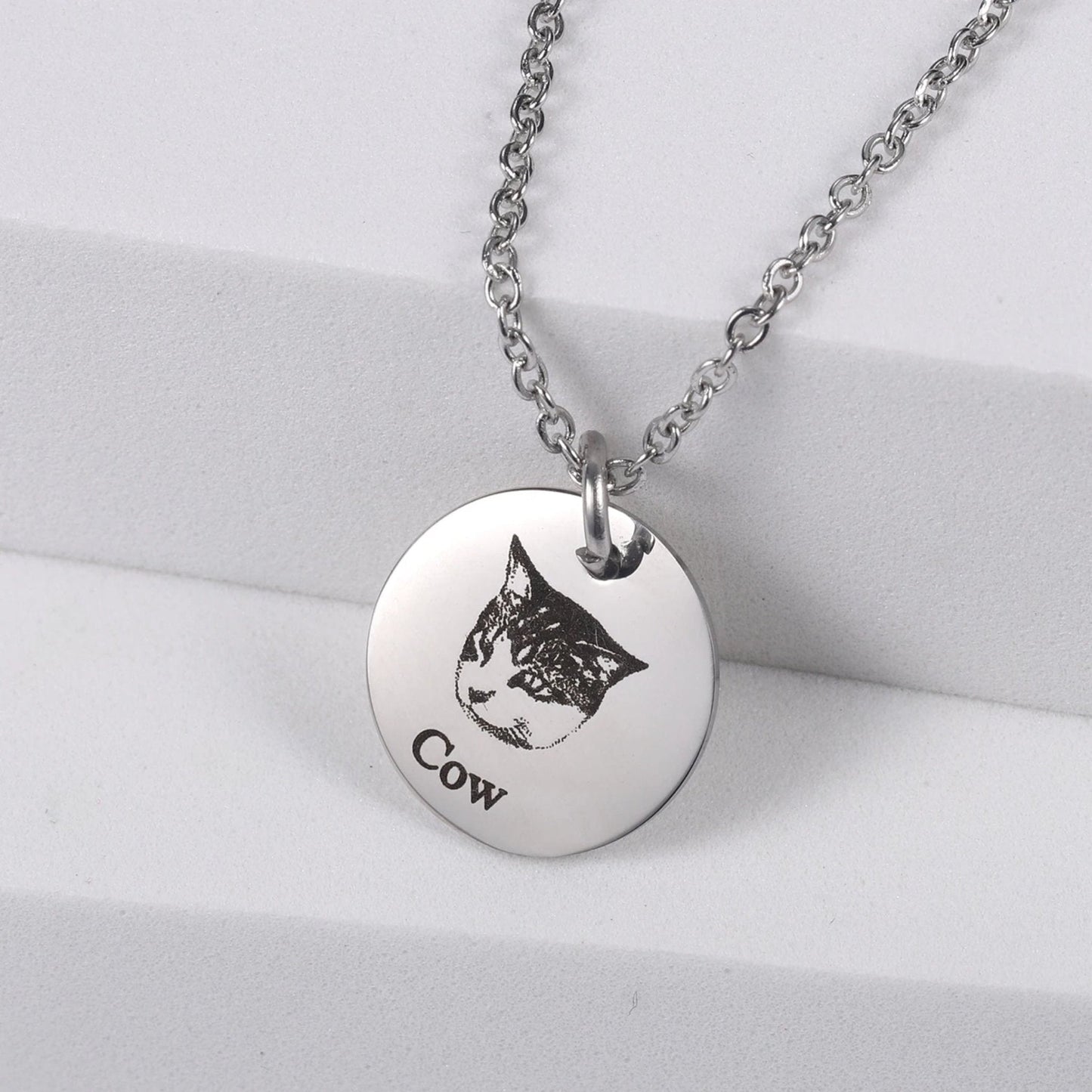 Custom Pet Photo and Name Necklace - Hidden Forever
