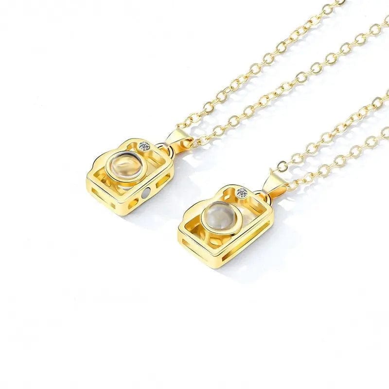 Custom Photo Projection 2 pcs Magnetic Camera Necklace - Hidden Forever