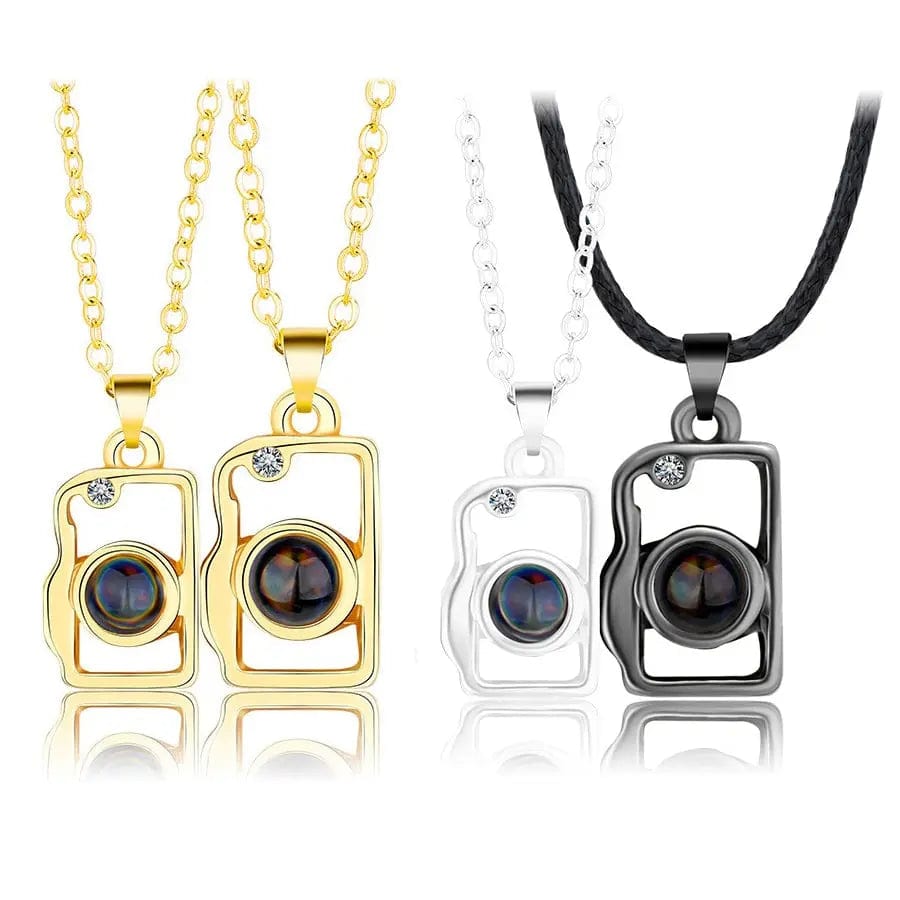 Custom Photo Projection 2 pcs Magnetic Camera Necklace - Hidden Forever