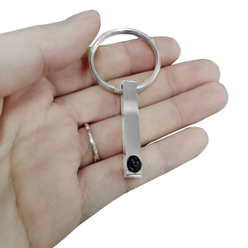 Custom Photo Projection Bar Key Ring - Hidden Forever