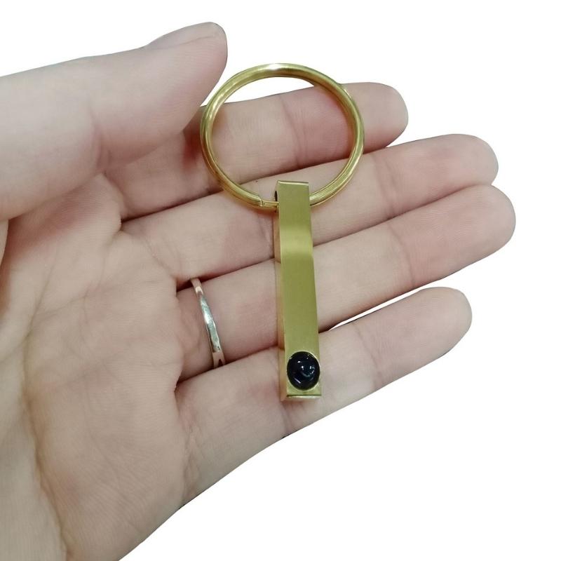 Custom Photo Projection Bar Key Ring - Hidden Forever