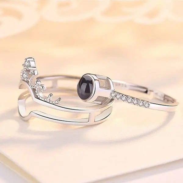Custom Photo Projection Crown Ring - Hidden Forever