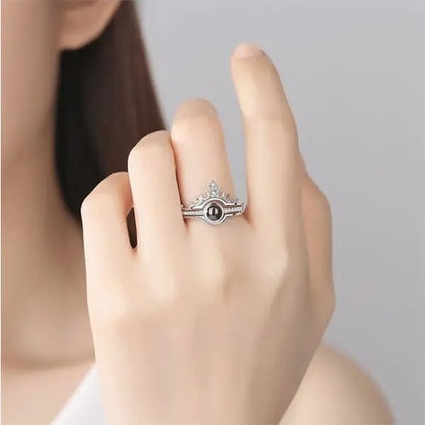 Custom Photo Projection Crown Ring - Hidden Forever