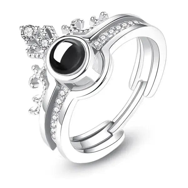 Custom Photo Projection Crown Ring - Hidden Forever