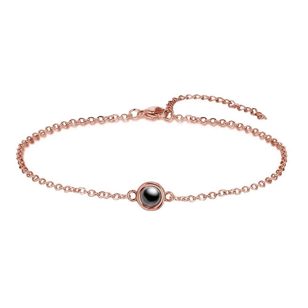 Custom Photo Projection Dainty Bracelet - Hidden Forever