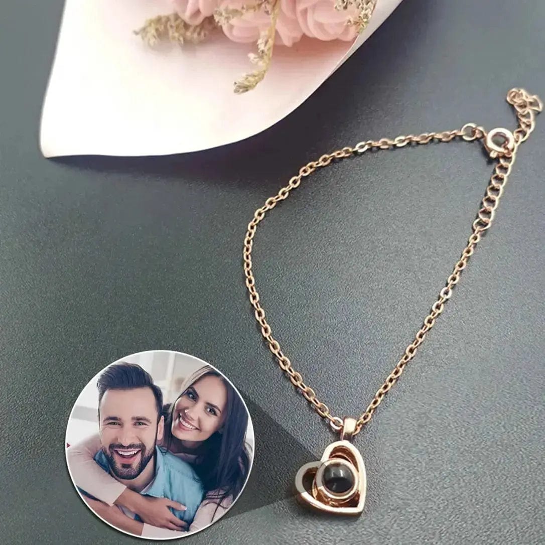 Custom Photo Projection Jewelry Necklace | Bracelet | Keychain - Hidden Forever