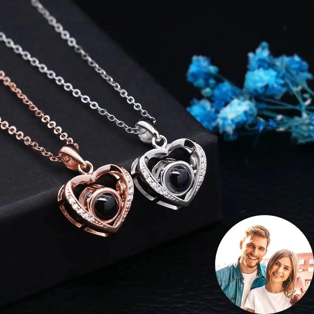 Custom Photo Projection Necklace | Put Your Photo Inside the Pendant - Hidden Forever