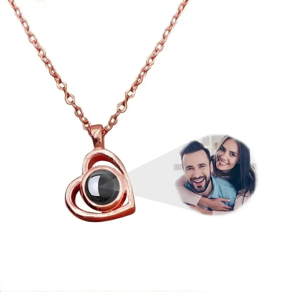Custom Photo Projection Necklace | Put Your Photo Inside the Pendant - Hidden Forever