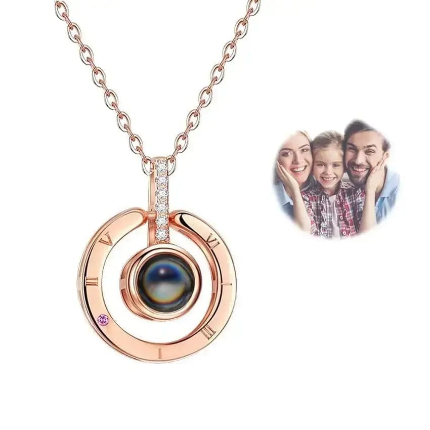 Custom Photo Projection Necklace | Put Your Photo Inside the Pendant - Hidden Forever