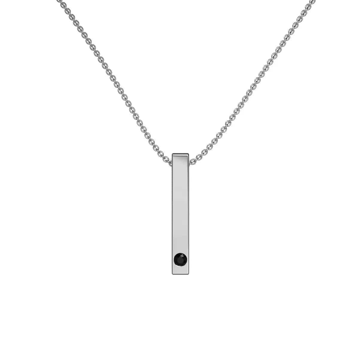 Custom Photo Projection Rectangular Bar Necklace - Hidden Forever