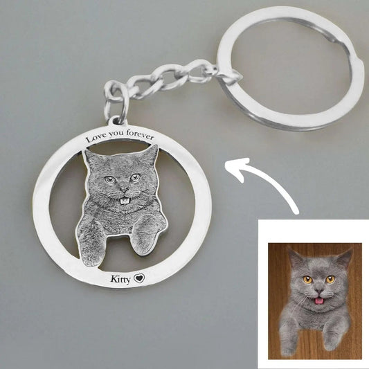 Engraved Necklace & Keyring - Add Your Photo - Hidden Forever