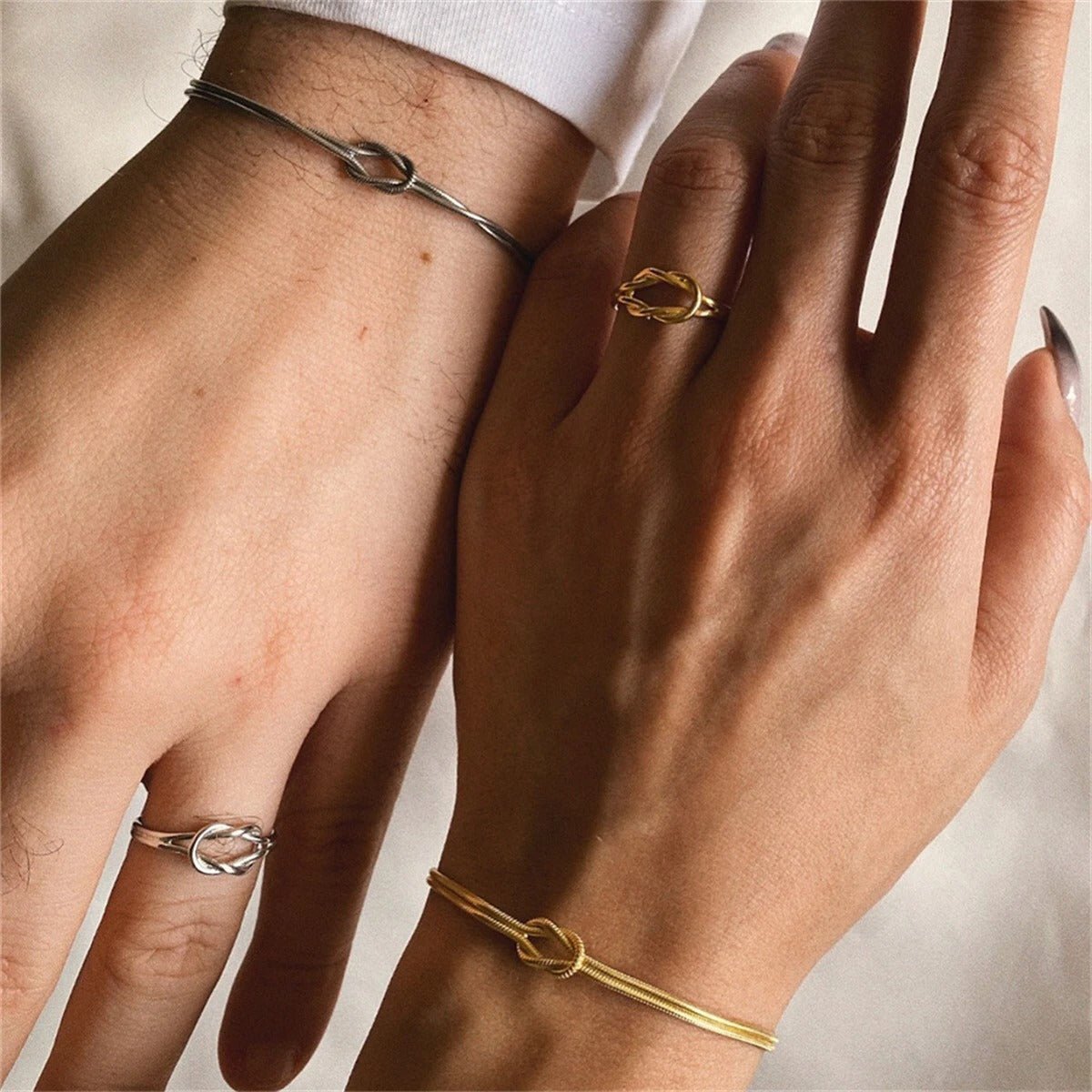 Father & Daughter Bond Knot Bracelets - Hidden Forever