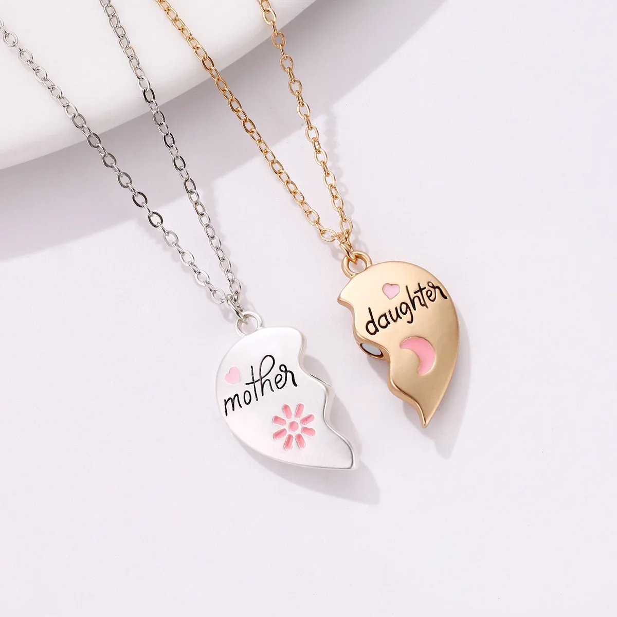 Heart Necklace Mother Daughter Jewelry Sets Necklace Set Of Mother