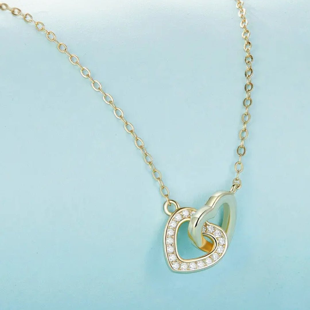 Mini Interlock Heart Mother and Daughter Necklace - Hidden Forever