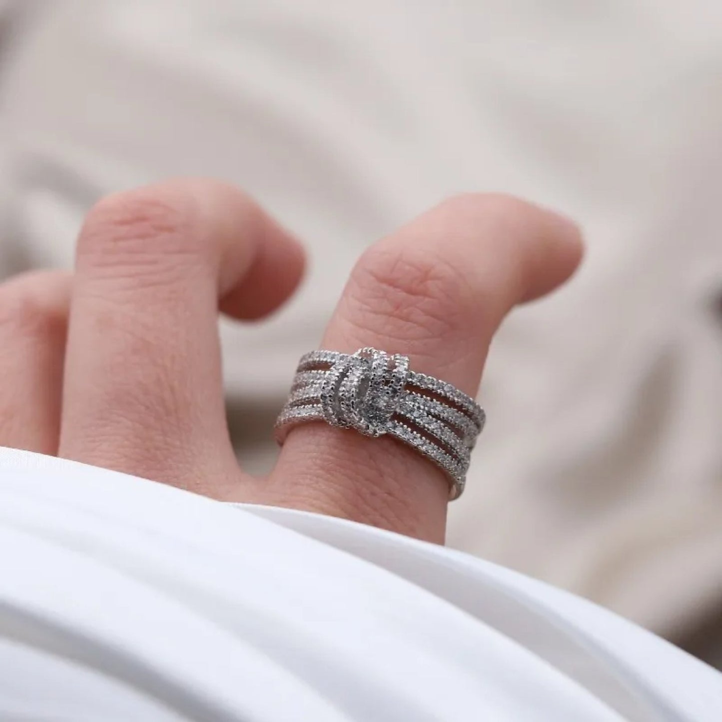 Mother & Daughter Bond Double Band Fashion Ring - Hidden Forever