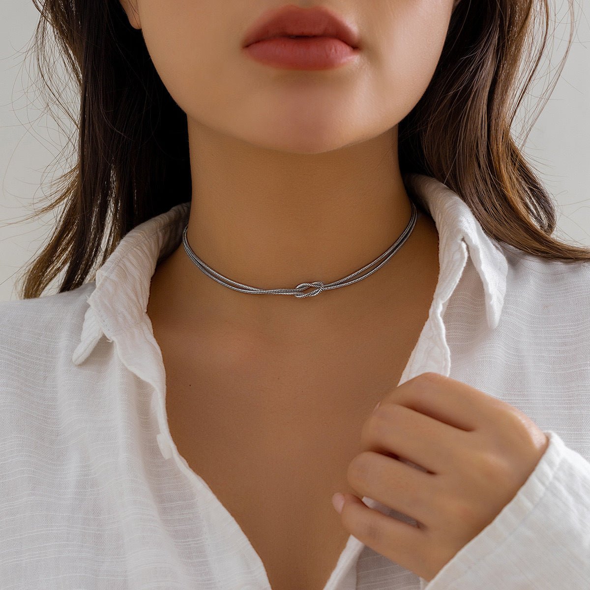 Mother & Daughter Eternal Bond Knot Necklaces - Hidden Forever
