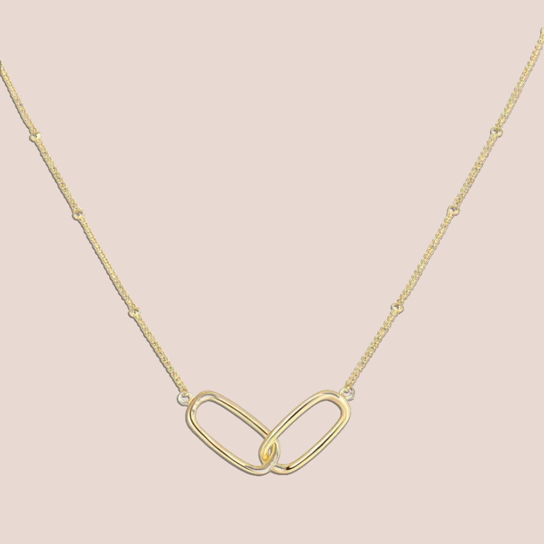 Mother & Daughter Linked Pendant Necklace - Hidden Forever