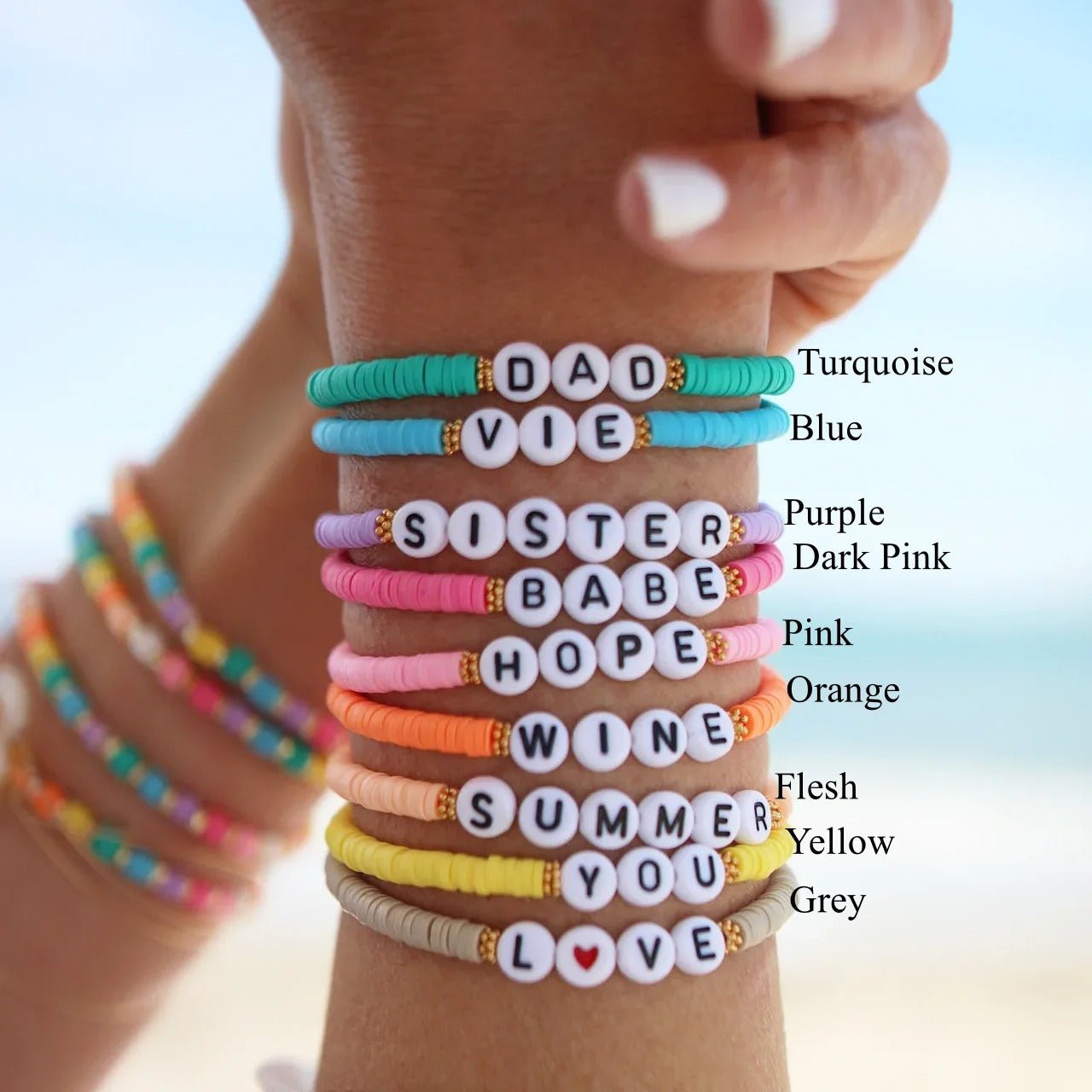 Personalized Name Bead Bracelet - Hidden Forever