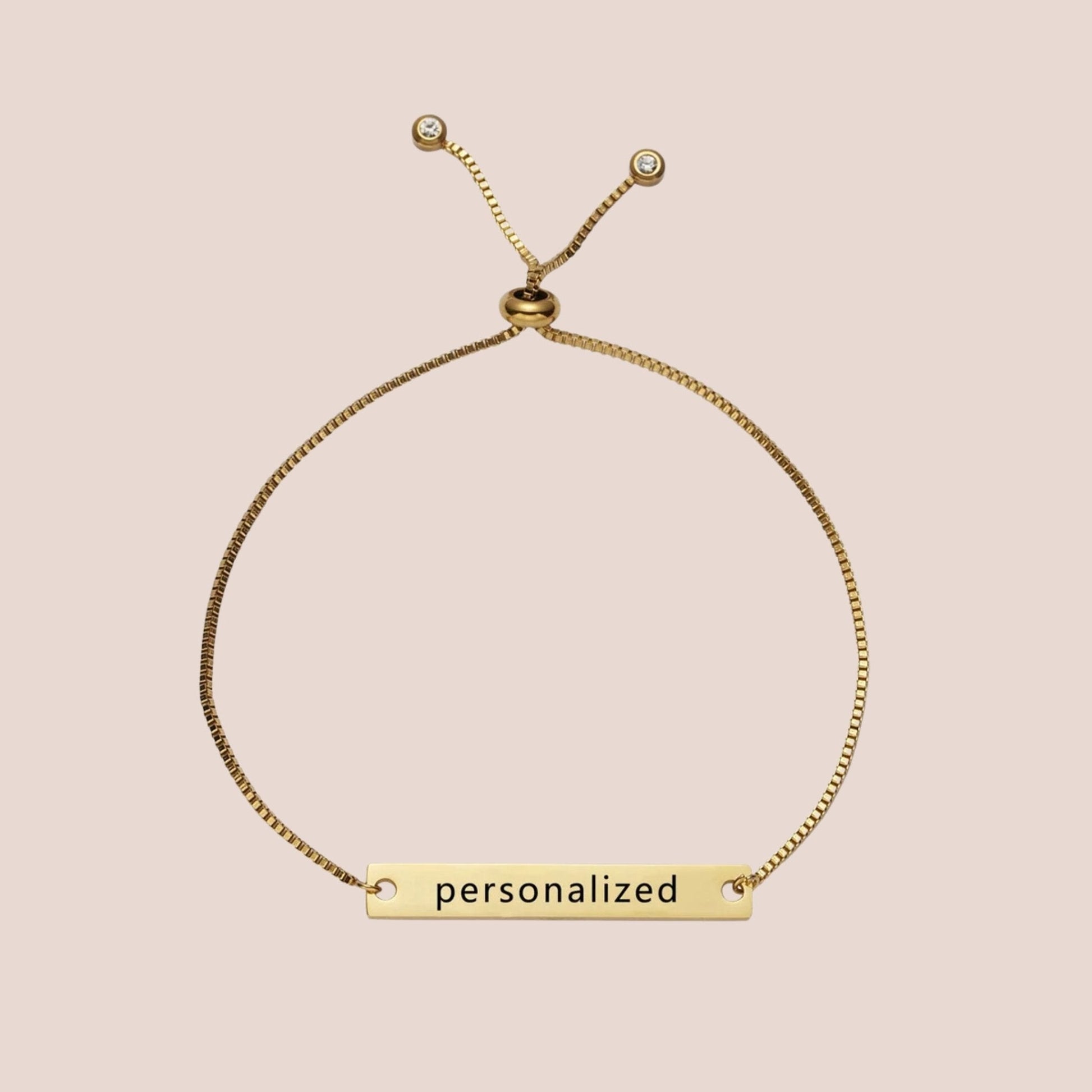 Adjustable Custom Engraved Name Bracelet - Hidden Forever