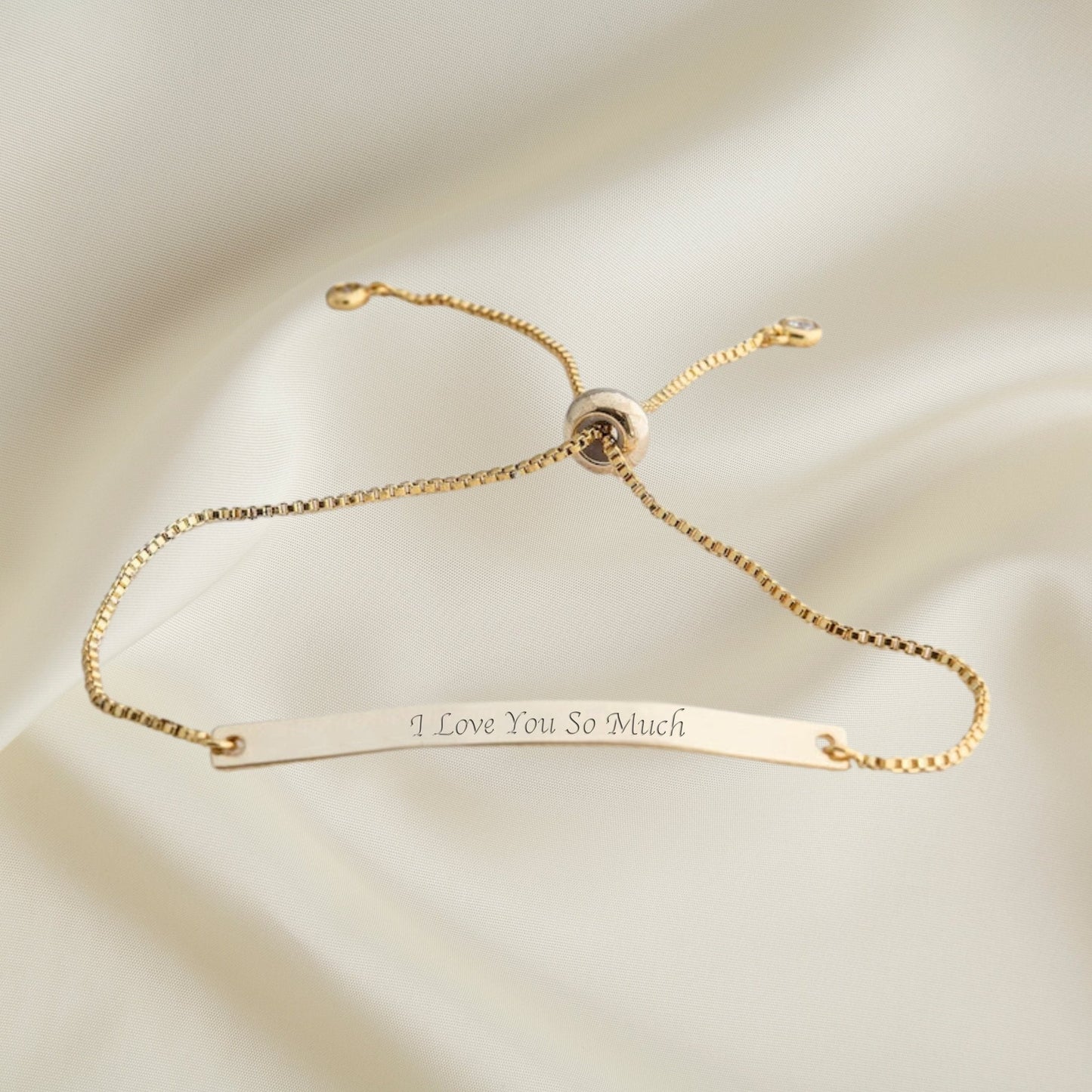 Adjustable Custom Engraved Name Bracelet - Hidden Forever