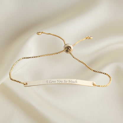 Adjustable Custom Engraved Name Bracelet - Hidden Forever