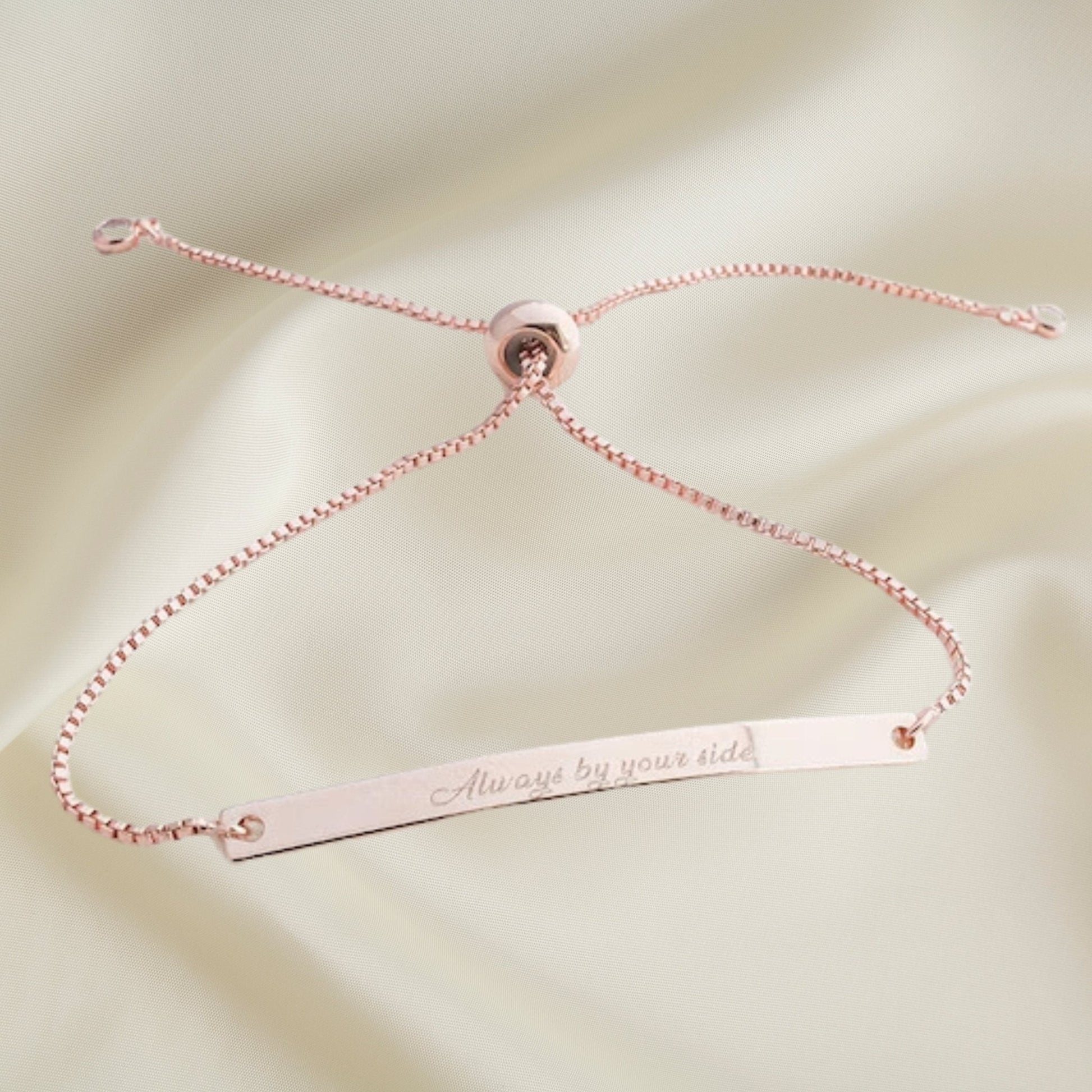 Adjustable Custom Engraved Name Bracelet - Hidden Forever
