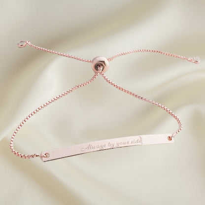 Adjustable Custom Engraved Name Bracelet - Hidden Forever