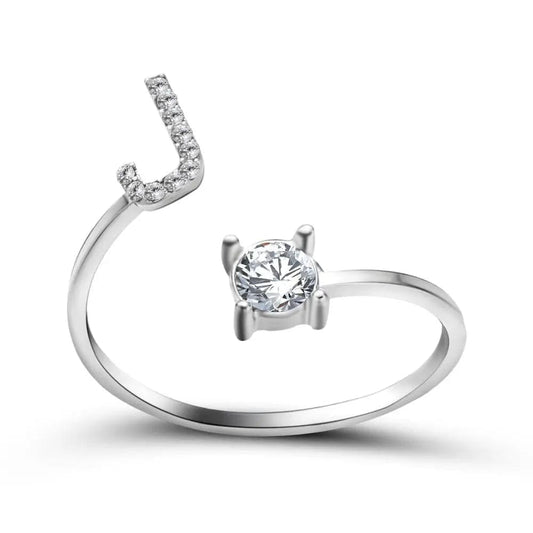 Adjustable Initial Ring - Letters A-Z - Hidden Forever