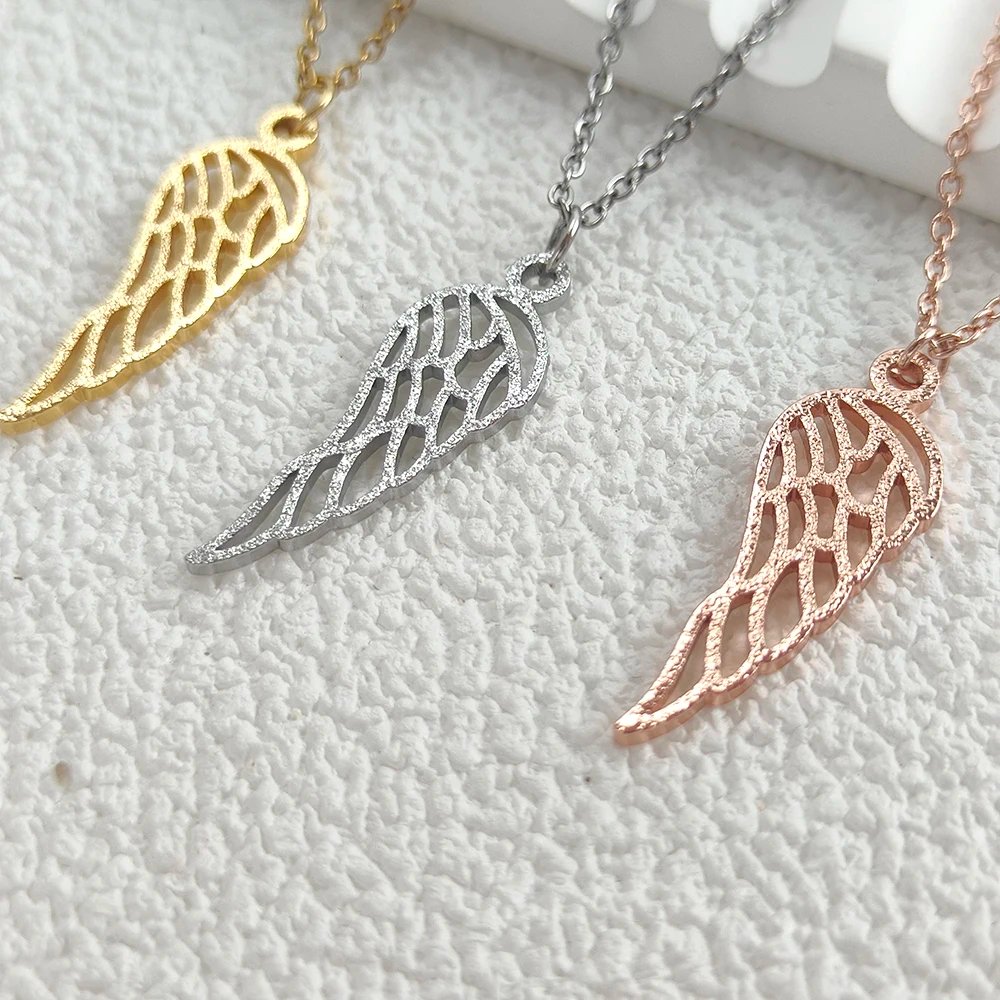 Angel Wing Charm Necklace - Hidden Forever