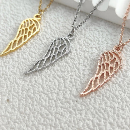 Angel Wing Charm Necklace - Hidden Forever