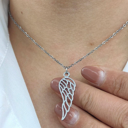 Angel Wing Charm Necklace - Hidden Forever
