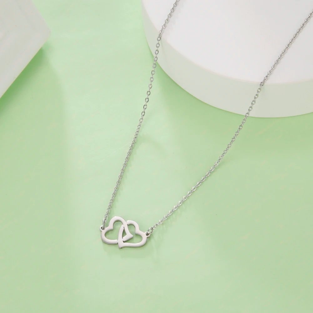 Connected Pendant Love Hearts Necklace - Hidden Forever