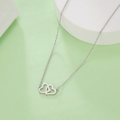 Connected Pendant Love Hearts Necklace - Hidden Forever