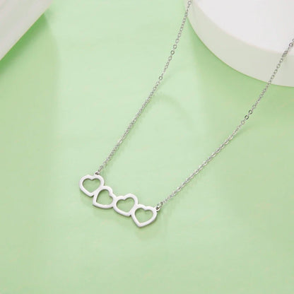 Connected Pendant Love Hearts Necklace - Hidden Forever