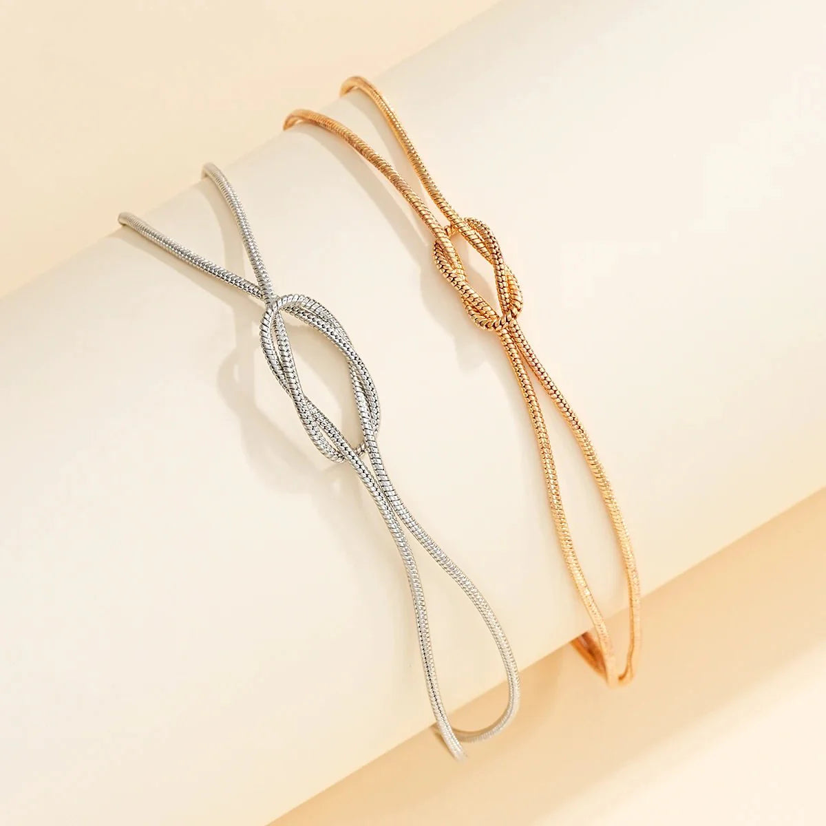 Couples Matching Infinity Knot Bracelet & Ring Set - Hidden Forever