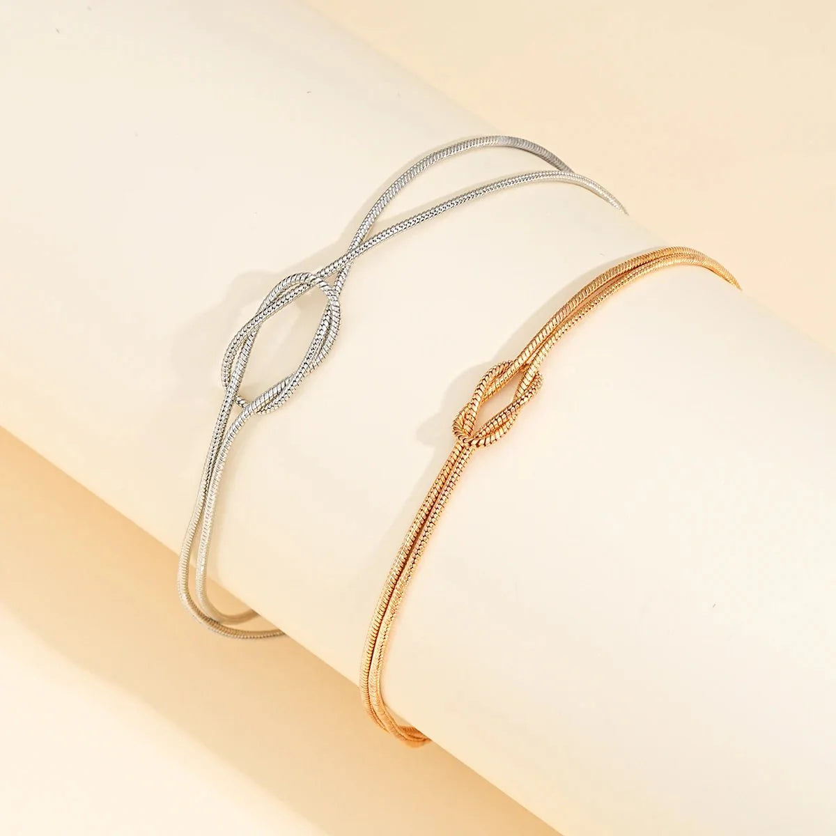 Couples Matching Infinity Knot Bracelet & Ring Set - Hidden Forever
