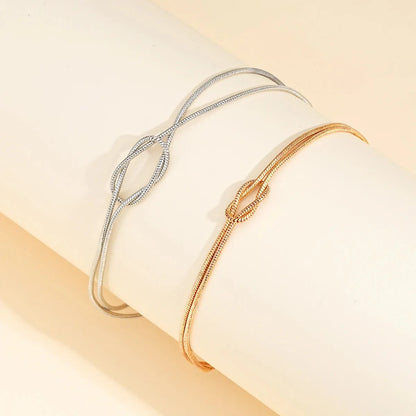 Couples Matching Infinity Knot Bracelet & Ring Set - Hidden Forever