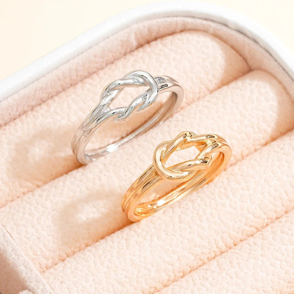 Couples Matching Infinity Knot Bracelet & Ring Set - Hidden Forever