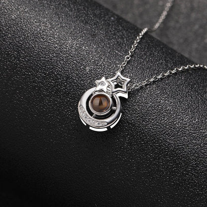 Custom Celestial Harmony Hidden Photo Necklace - Hidden Forever