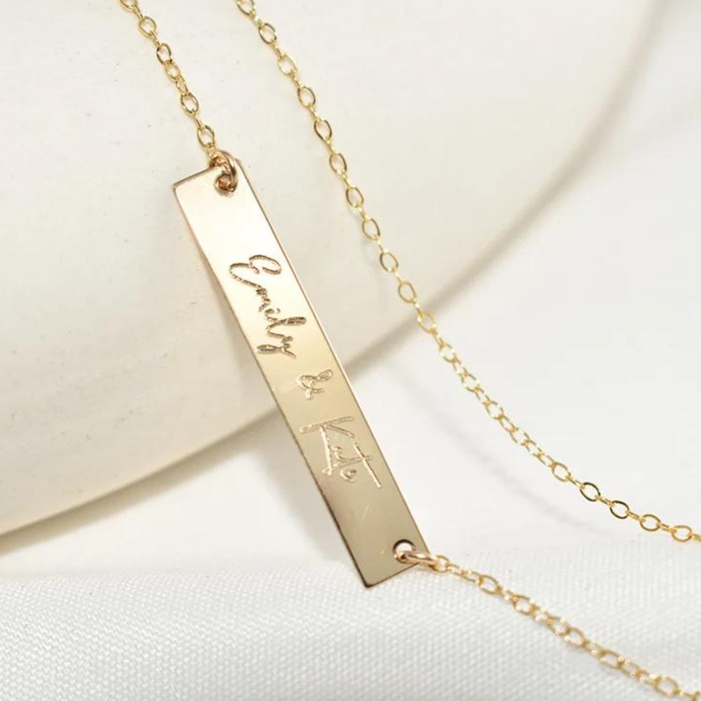 Custom Engraved Handwriting Necklace - Hidden Forever