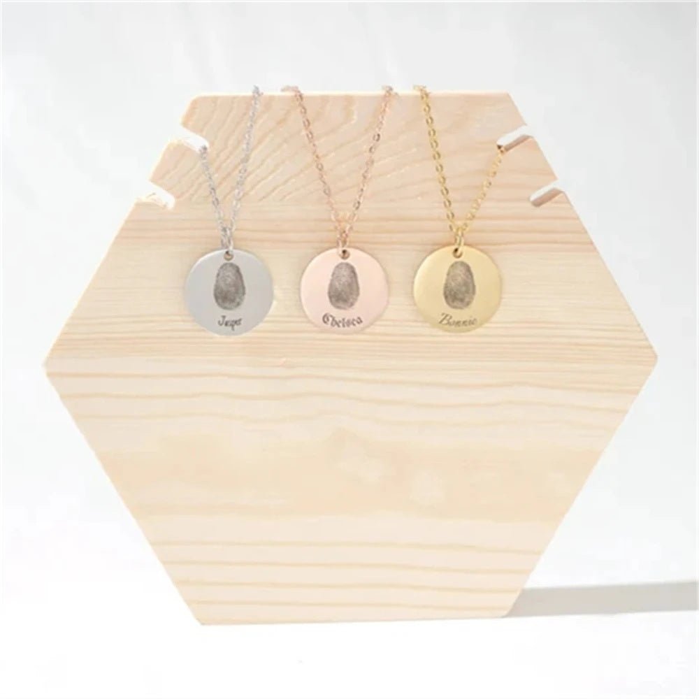 Custom Fingerprint Necklace - Hidden Forever