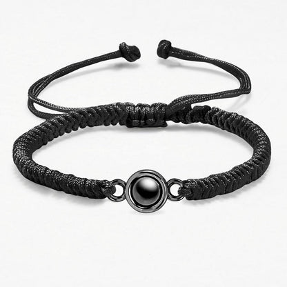 Custom Hidden Projection Photo Braided Bracelet - Hidden Forever