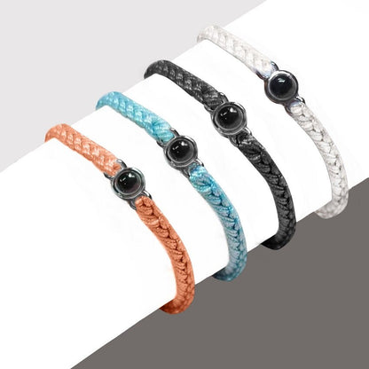 Custom Hidden Projection Photo Braided Bracelet - Hidden Forever